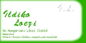 ildiko loczi business card