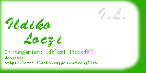 ildiko loczi business card